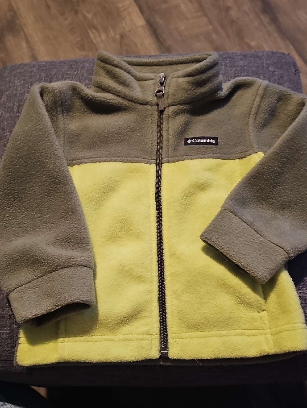 Columbia 2t Olive Lime Green Kids Fleece Jacket Boy Girl Toddler